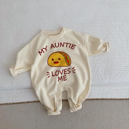 MY AUNTIE LOVES ME・ミー ベビー タコ ベージュ ロンパー - ベージュ - 2～3歳 - image 1