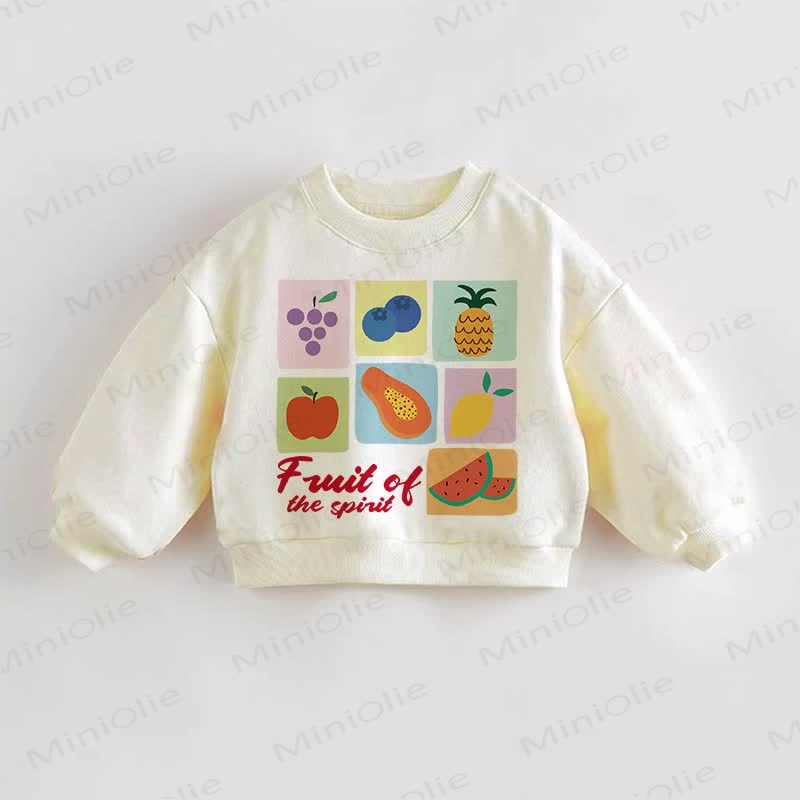 FRUIT OF THE SPIRIT幼児用スウェットシャツ - クリーム - 3～5歳 - image 1