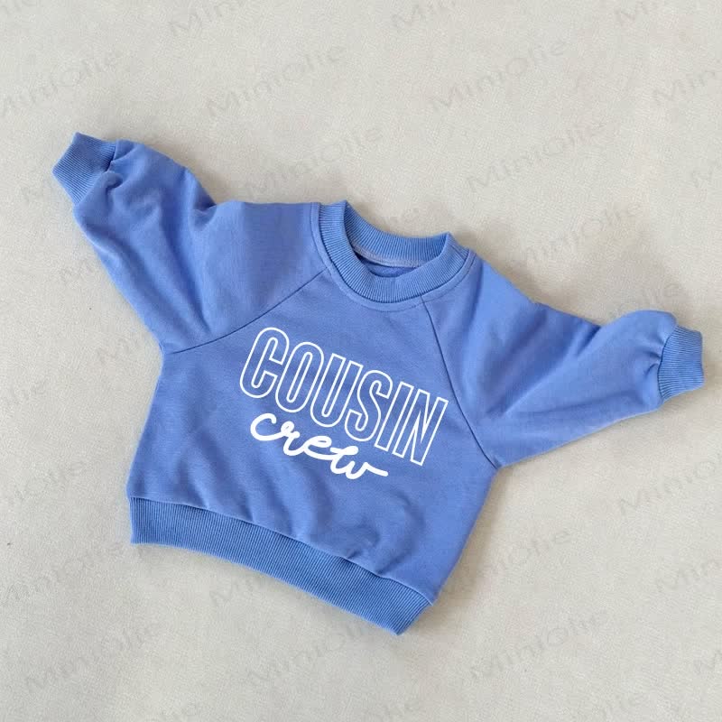 COUSIN CREWベビー 幼児用 ブルー スウェットシャツ - 青 - 3～5歳 - image 1