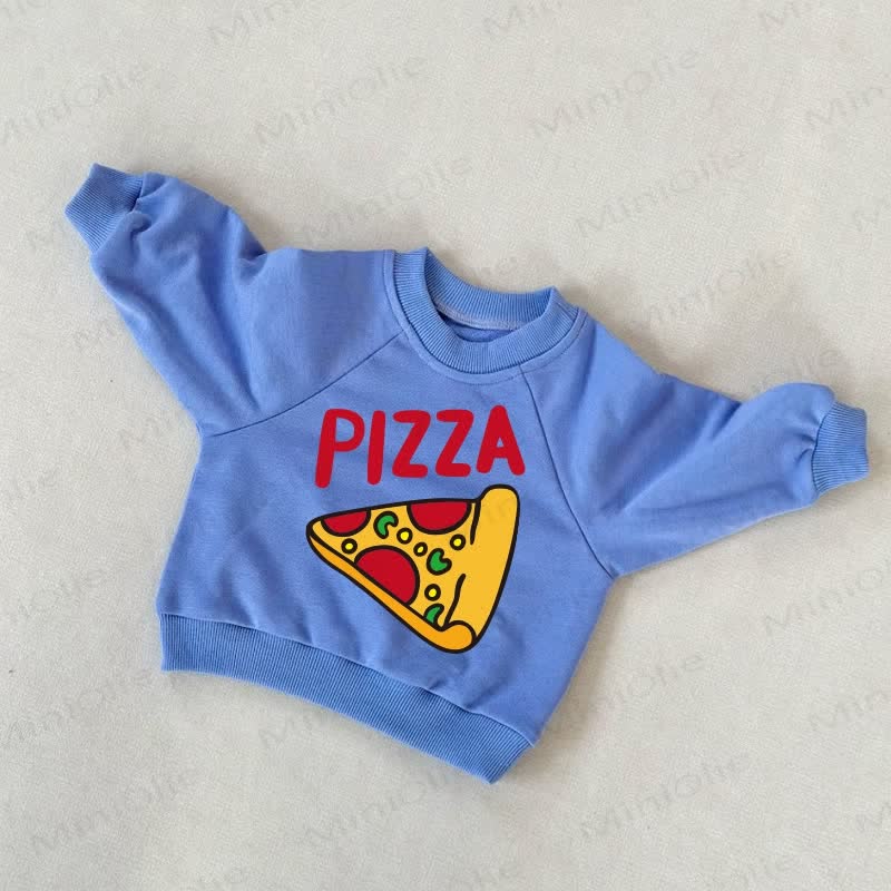 PIZZA ベビー 幼児用 ブルー スウェットシャツ - 青 - 3～5歳 - image 1