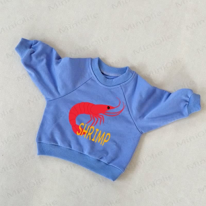 SHRIMP ベビー 幼児用 ブルー スウェットシャツ - 青 - 3～5歳 - image 1