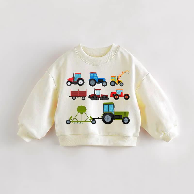 ベビー幼児用エンジニアリング車両スウェットシャツ - クリーム - 3～5歳 - image 1
