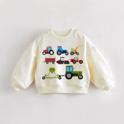 ベビー幼児用エンジニアリング車両スウェットシャツ - クリーム - 3～5歳 - image 1