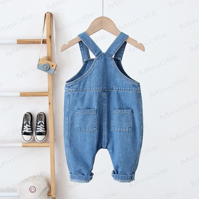 ベビー幼児用ベアデニムオーバーオール - image 2