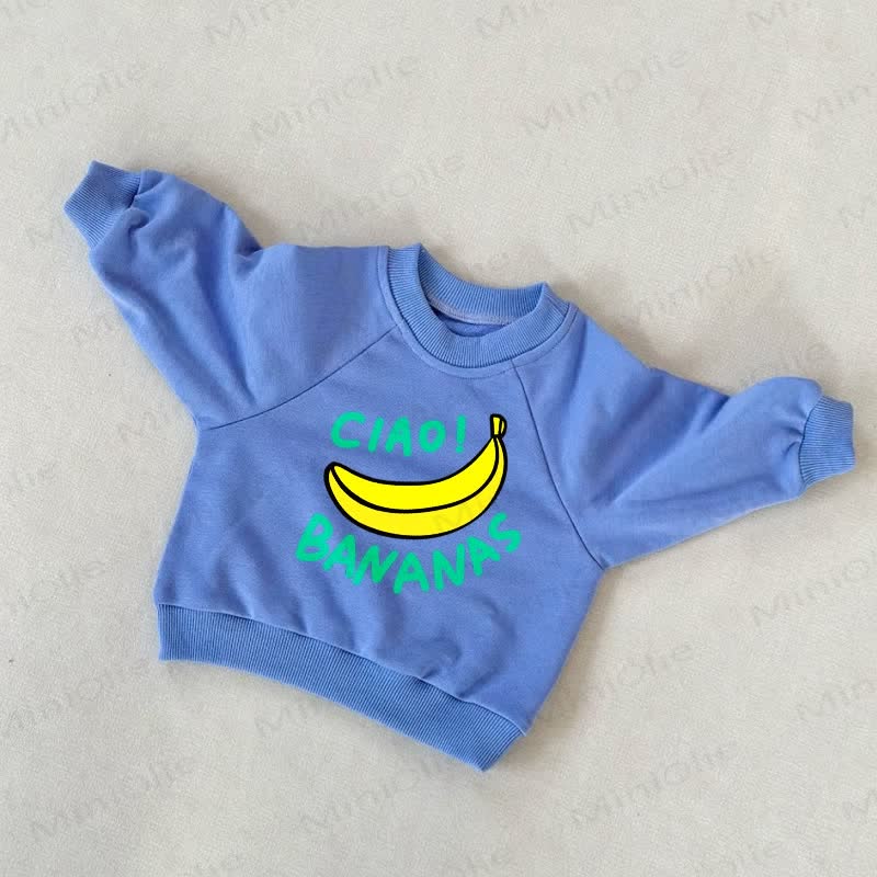 CIAO! BANANASベビー 幼児用 ブルー スウェットシャツ - 青 - 3～5歳 - image 1