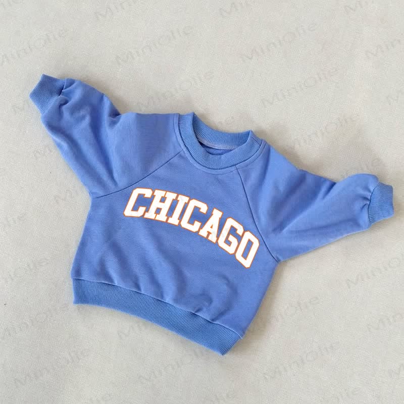 CHICAGO ベビー 幼児用 ブルー スウェットシャツ - 青 - 3～5歳 - image 1