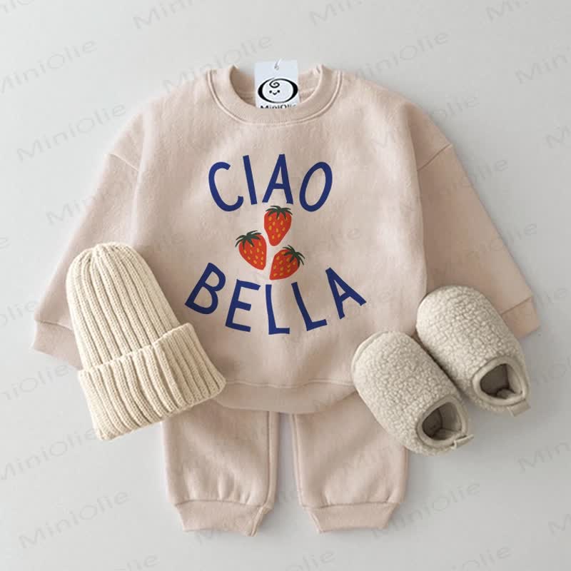 CIAO BELLAベビー 2ピース ストロベリーベージュセット - ベージュ - 2～3歳 - image 1
