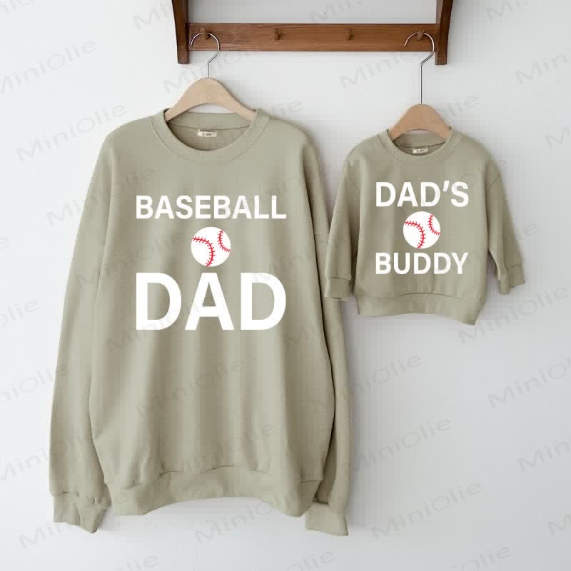 BASEBALL DAD/DAD'S BUDDYグレーグリーン ファミリー スウェットシャツ  - グレーグリーン - XL - image 1