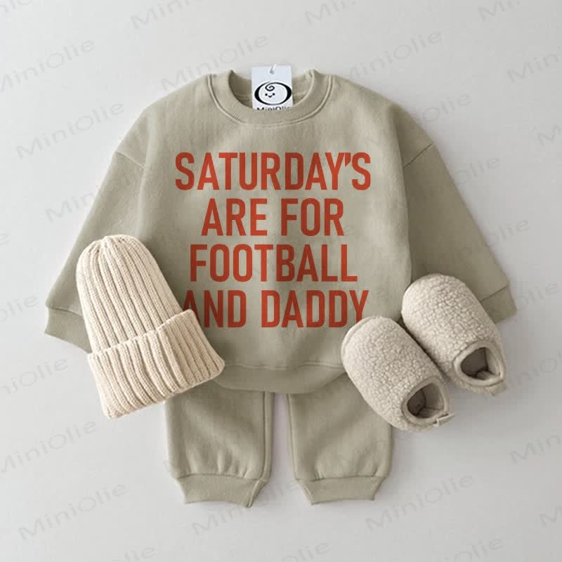 SATURDAY'S ARE FOR FOOTBALL AND DADDYのベビー2点セット - グレーグリーン - 2～3歳 - image 1