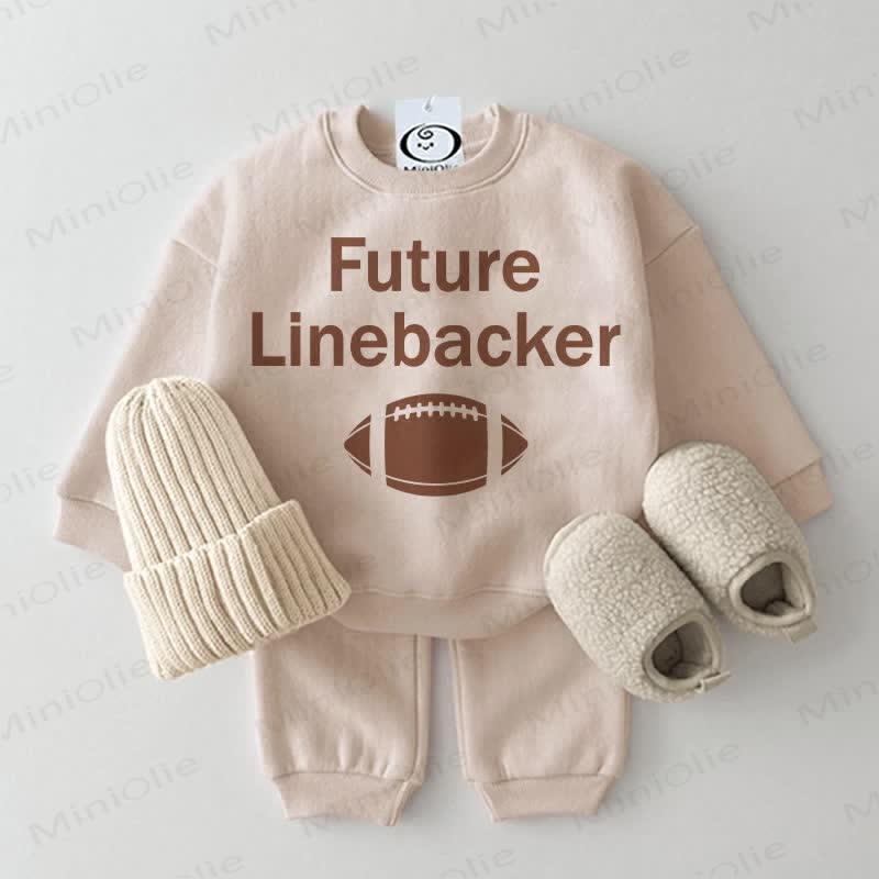 FUTURE LINEBACKERベビー 2ピース ベージュセット - ベージュ - 2～3歳 - image 1