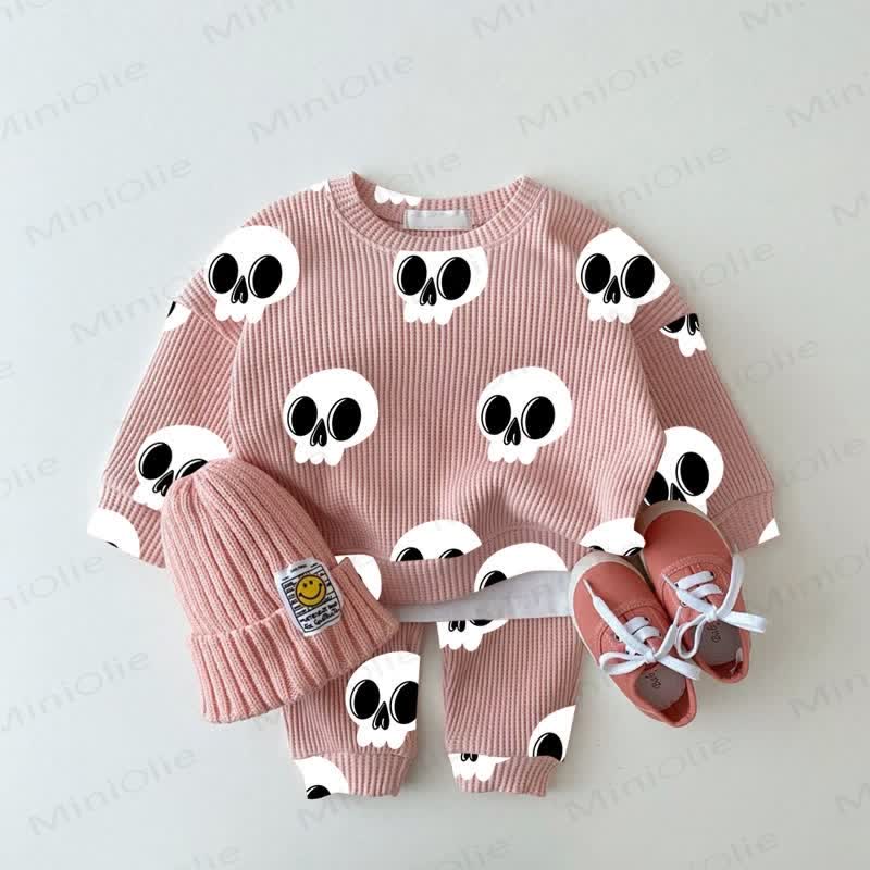 ベビースカル ピンクワッフル 2ピースセット - ピンク - 2～3歳 - image 1