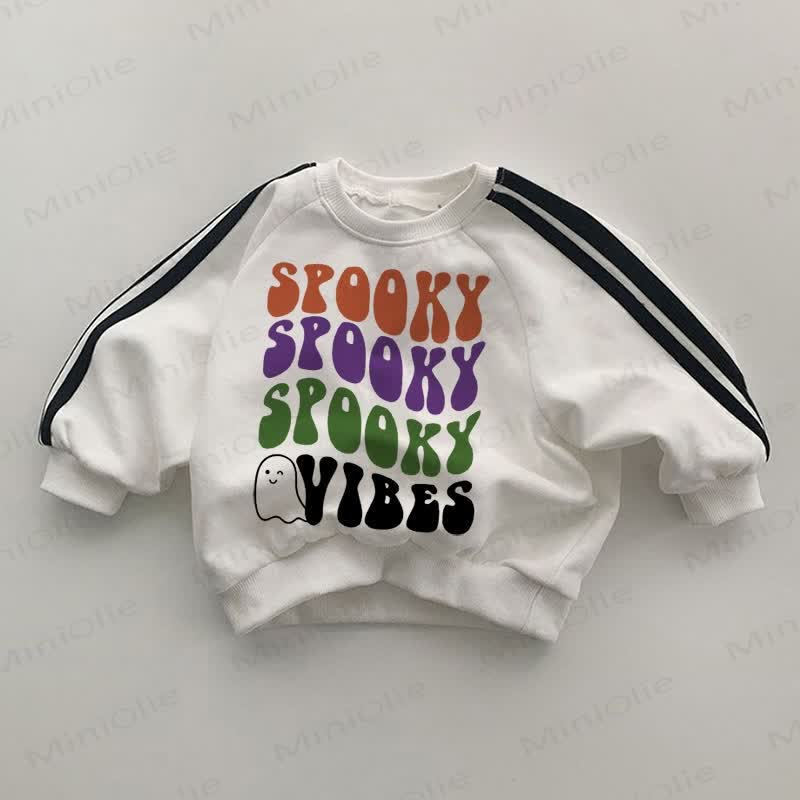 SPOOKY VIBESベビーホワイトスウェットシャツ - 白 - 2～3歳 - image 1
