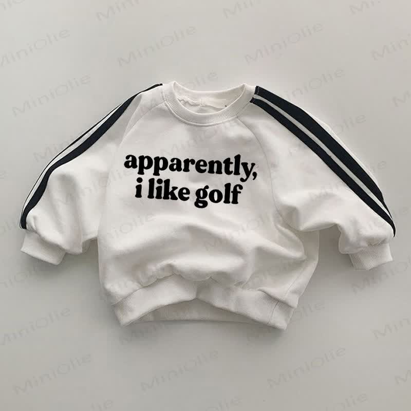 APPARENTLY I LIKE GOLFベビーホワイトスウェットシャツ - 白 - 2～3歳 - image 1