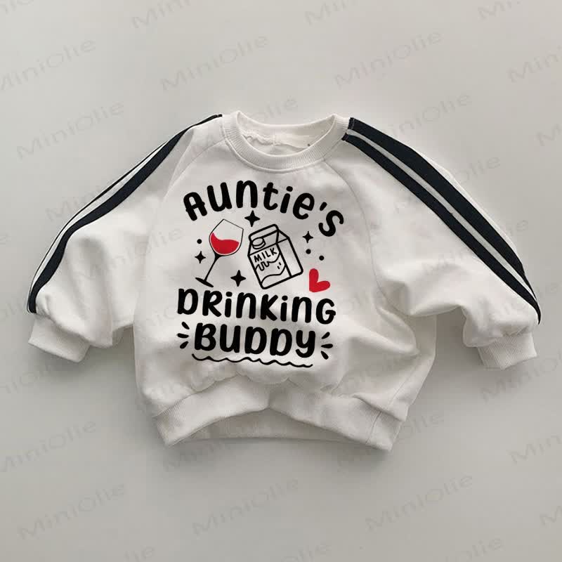 AUNTIE'S DRINKING BUDDYホワイトスウェットシャツ - 白 - 2～3歳 - image 1