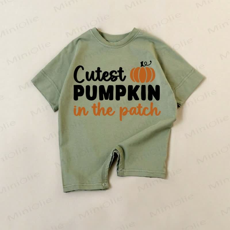 CUTEST PUMPKIN IN THE PATCHのベビーロンパース - 緑 - 18～24ヶ月 - image 1