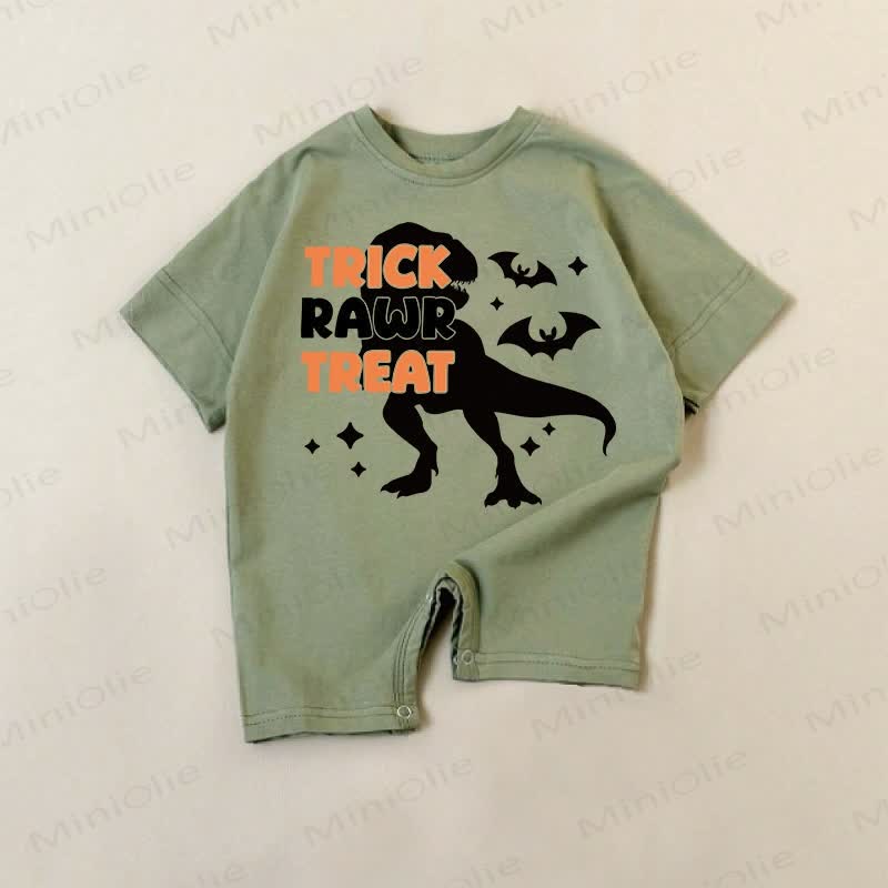TRICK RAWR TREATベビー恐竜ロンパース - 緑 - 18～24ヶ月 - image 1