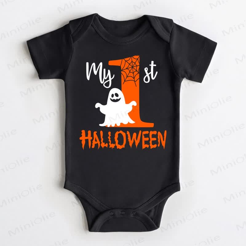 MY 1ST HALLOWEENベビーブラックボディスーツ - 黒 - 18～24ヶ月 - image 1