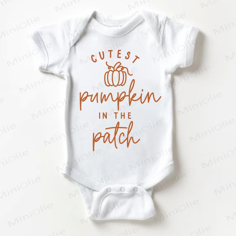 CUTEST PUMPKIN IN THE PATCHのベビーボディスーツ - 白 - 18～24ヶ月 - image 1