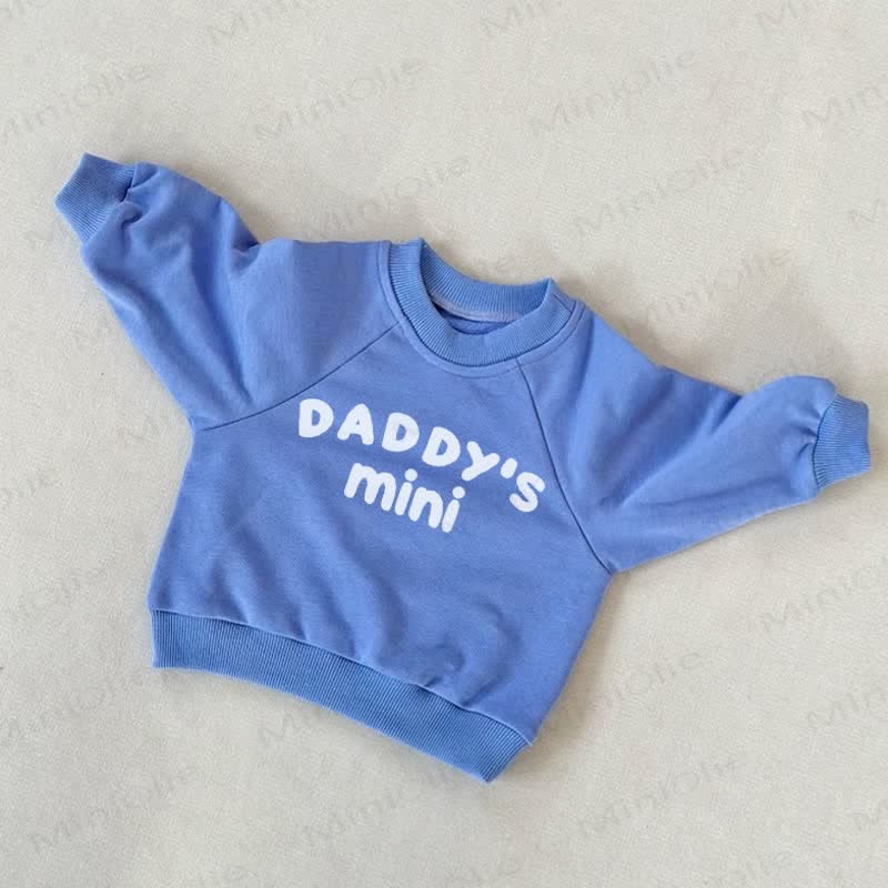 DADDY'S MINIベビー 幼児用 ブルー スウェットシャツ - 青 - 2～3歳 - image 1