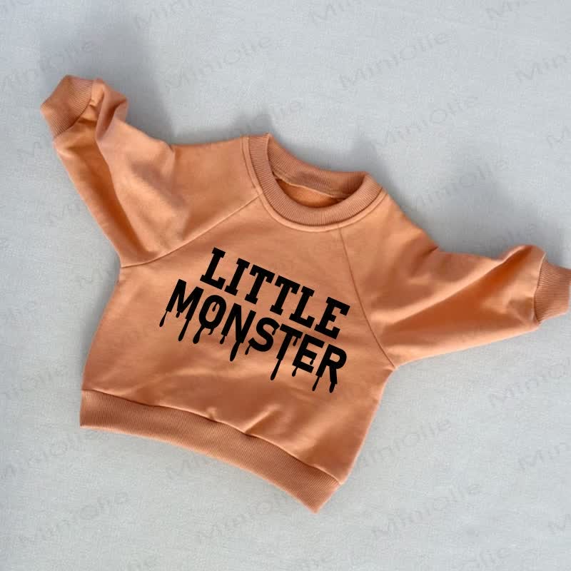 LITTLE MONSTERベビー 幼児用 オレンジ スウェットシャツ - オレンジ - 3～5歳 - image 1