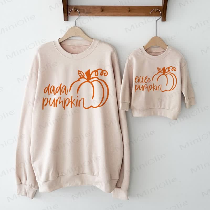 DADA/LITTLE PUMPKINベージュファミリースウェットシャツ - ベージュ - 大人用スウェットシャツ：XL - image 1