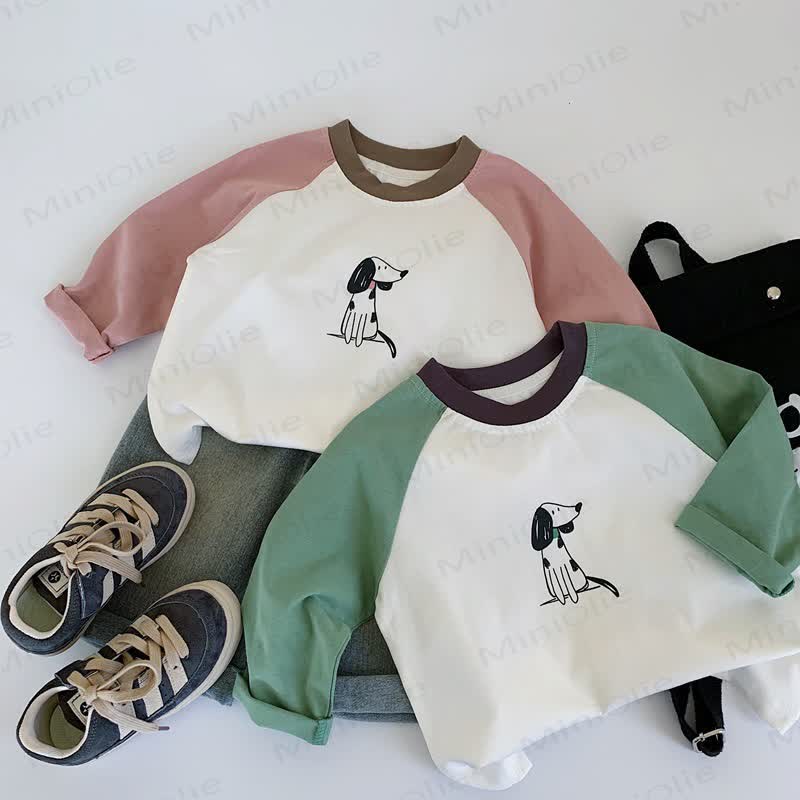 キッズ ダルメシアン ドッグ ラグラン Tシャツ - image 1