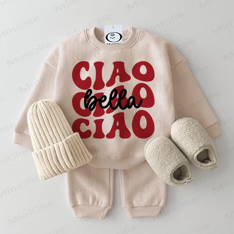 CIAOベビー スウェットシャツ＆パンツ 2点セット - アプリコット - 2～3歳 - image 1