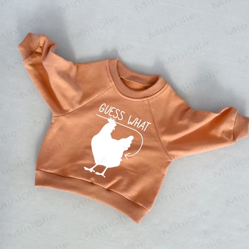 GUESS WHATベビー 幼児用 鶏柄 オレンジ スウェットシャツ - オレンジ - 3～5歳 - image 1