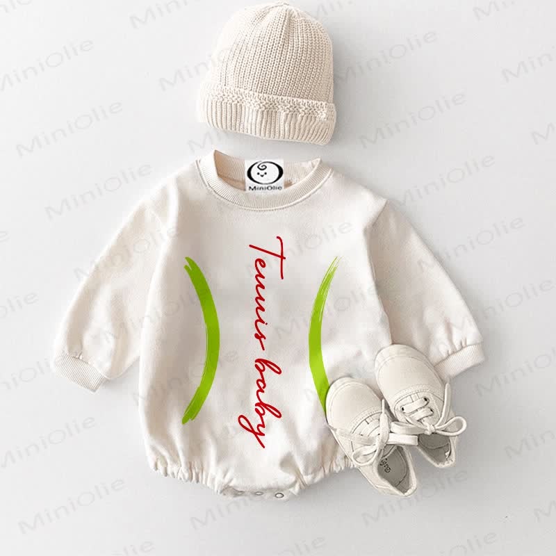 TENNIS BABYベビーホワイトボディスーツ - 白 - 18～24ヶ月 - image 1