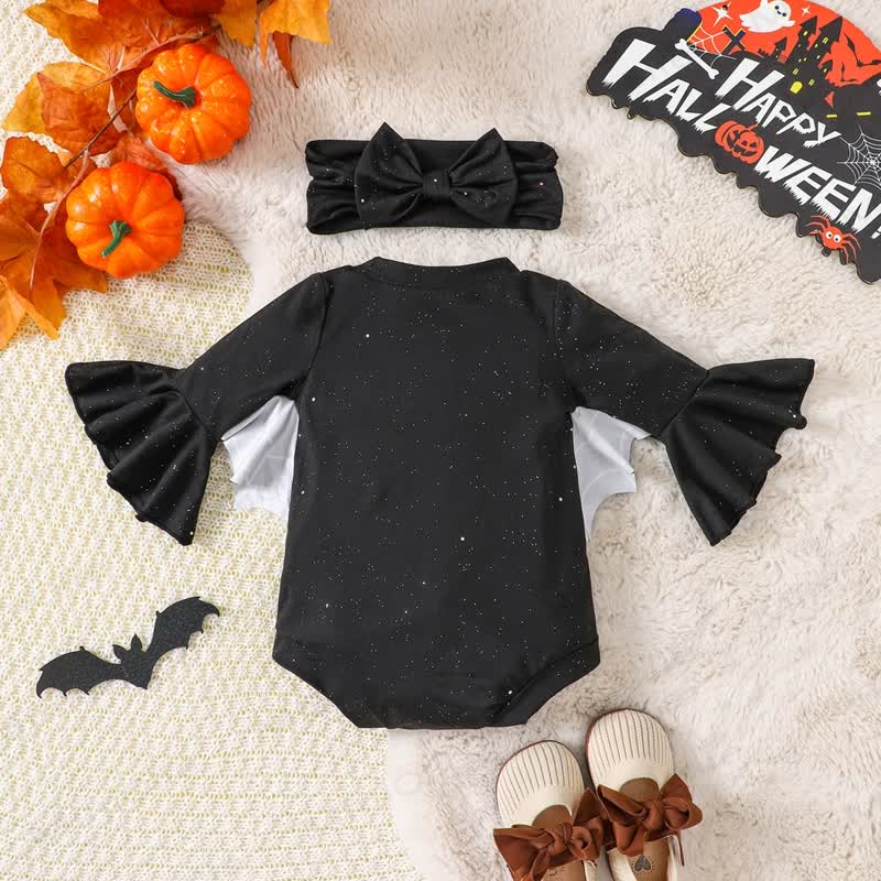 ベビーハロウィン スパイダーウェブ ボディスーツ（ヘッドバンド付き） - image 2