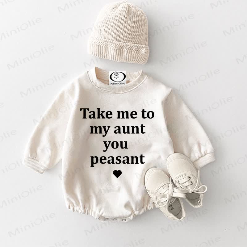 「TAKE ME TO MY AUNT YOU PEASANT」ベビーホワイトボディスーツ - ホワイト1 - 18～24ヶ月 - image 2