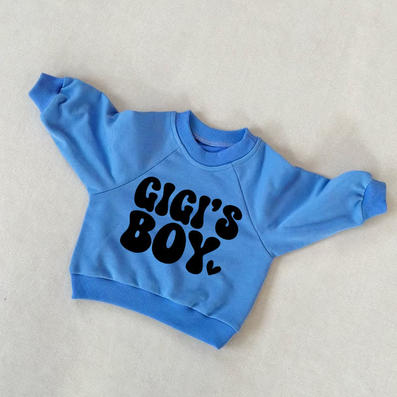 GIGI'S BOYベビー 幼児用 ブルー スウェットシャツ - 青 - 3～5歳 - image 1