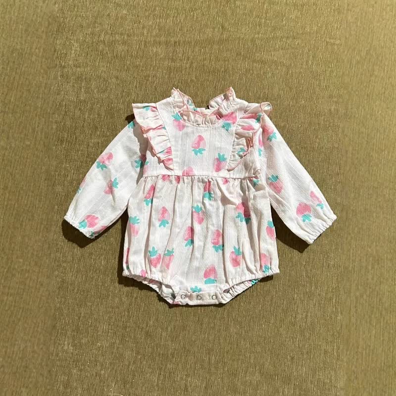 ベビーストロベリーフリルボディスーツ - ピンク - 18～24ヶ月 - image 1