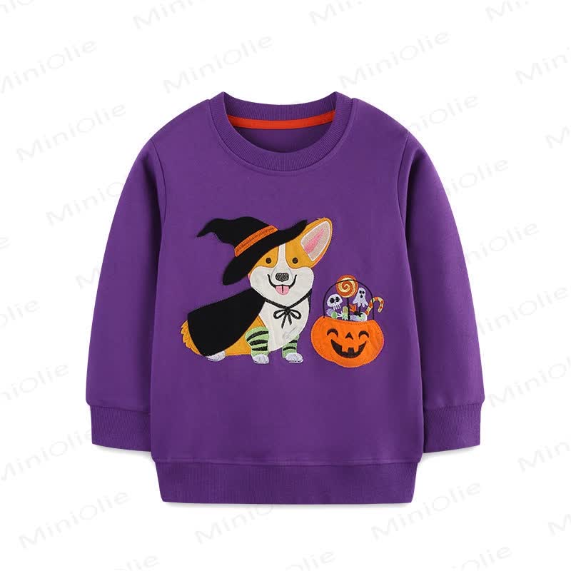 幼児用ハロウィン パピーキャンディ スウェットシャツ - 紫 - 7歳 - image 1