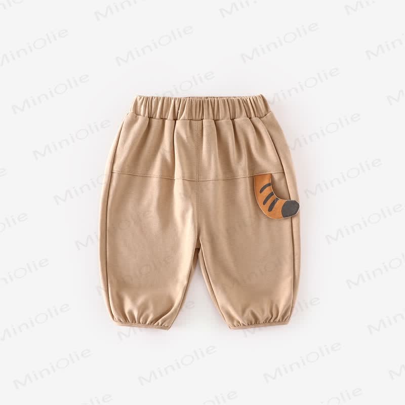 幼児用動物のしっぽ柄無地パンツ - 茶色 - 5～7歳 - image 2