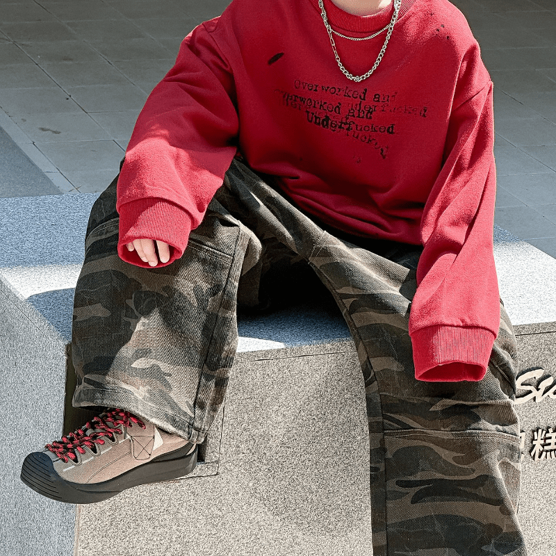 幼児男の子用迷彩柄作業パンツ - image 5