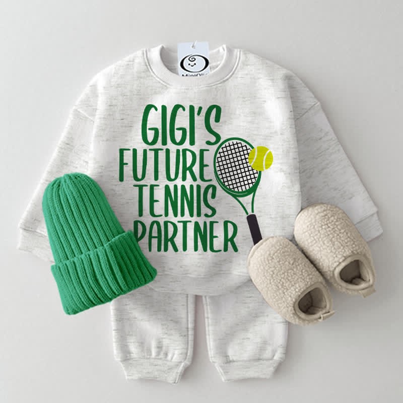 GIGI'S FUTURE TENNIS PARTNERベビー 2ピース ライトグレー セット - ライトグレー - 2～3歳 - image 1
