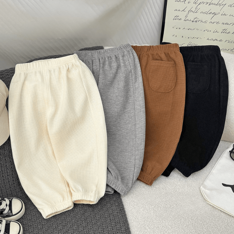 ベビー幼児用ワッフル無地パンツ - image 1