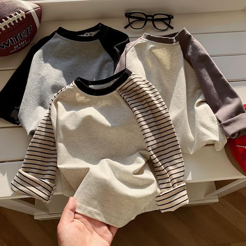 キッズ コントラストカラー ラグラン ベースレイヤー Tシャツ - image 4