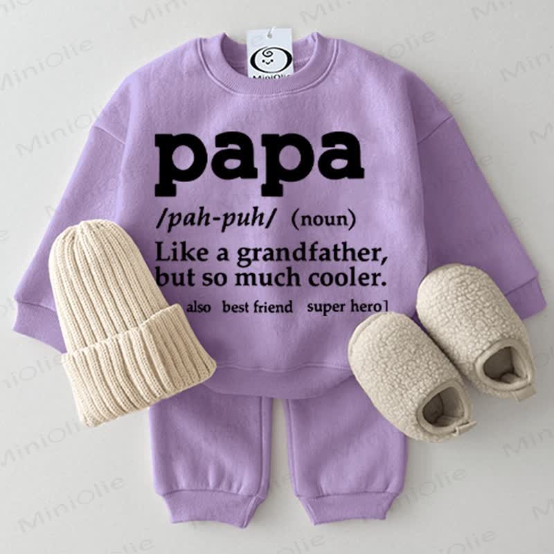 PAPA LIKE A GRANDFATHER, BUT SO MUCH COOLERベビー2点セット（パープル） - 紫 - 2～3歳 - image 1