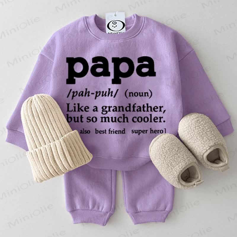 PAPA LIKE A GRANDFATHER, BUT SO MUCH COOLERベビー2点セット（パープル） - 紫 - 2～3歳 - image 1