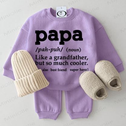 PAPA LIKE A GRANDFATHER, BUT SO MUCH COOLERベビー2点セット（パープル） - 紫 - 2～3歳 - image 1