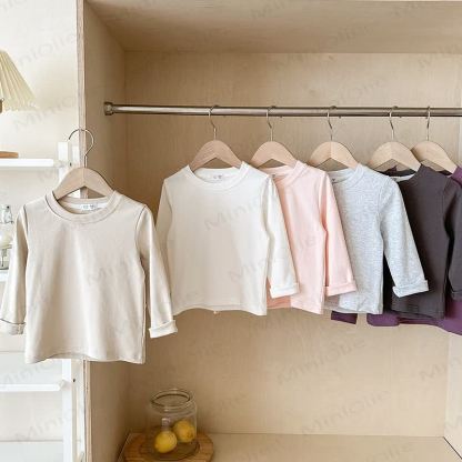 キッズ用無地ベースレイヤーソフトTシャツ - image 2