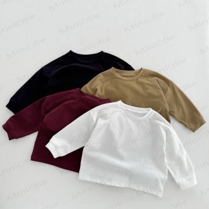 キッズ無地カジュアルTシャツ - image 1