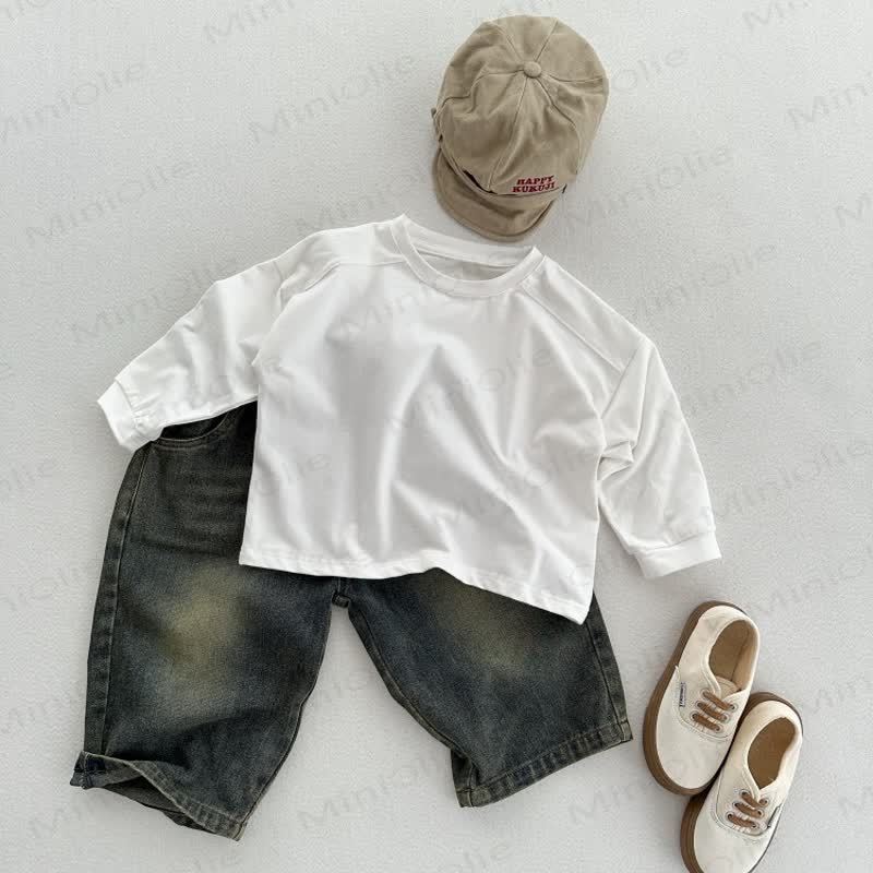 キッズ無地カジュアルTシャツ - image 9