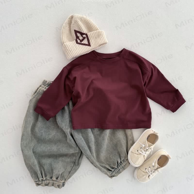 キッズ無地カジュアルTシャツ - image 11