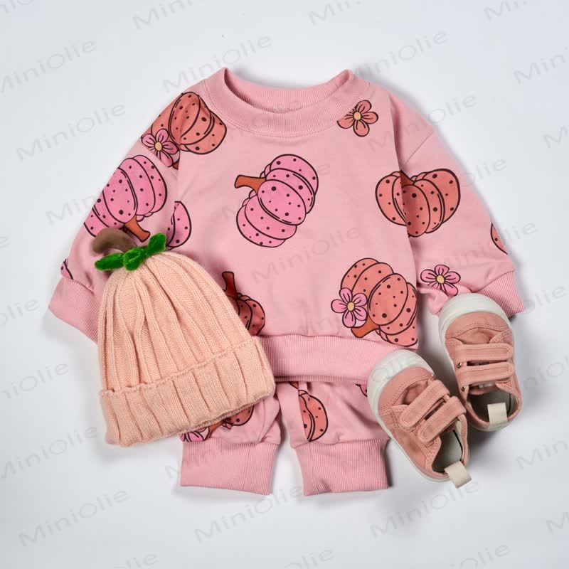 ベビーフローラルパンプキン2ピースピンクセット - ピンク - 2～3歳 - image 1
