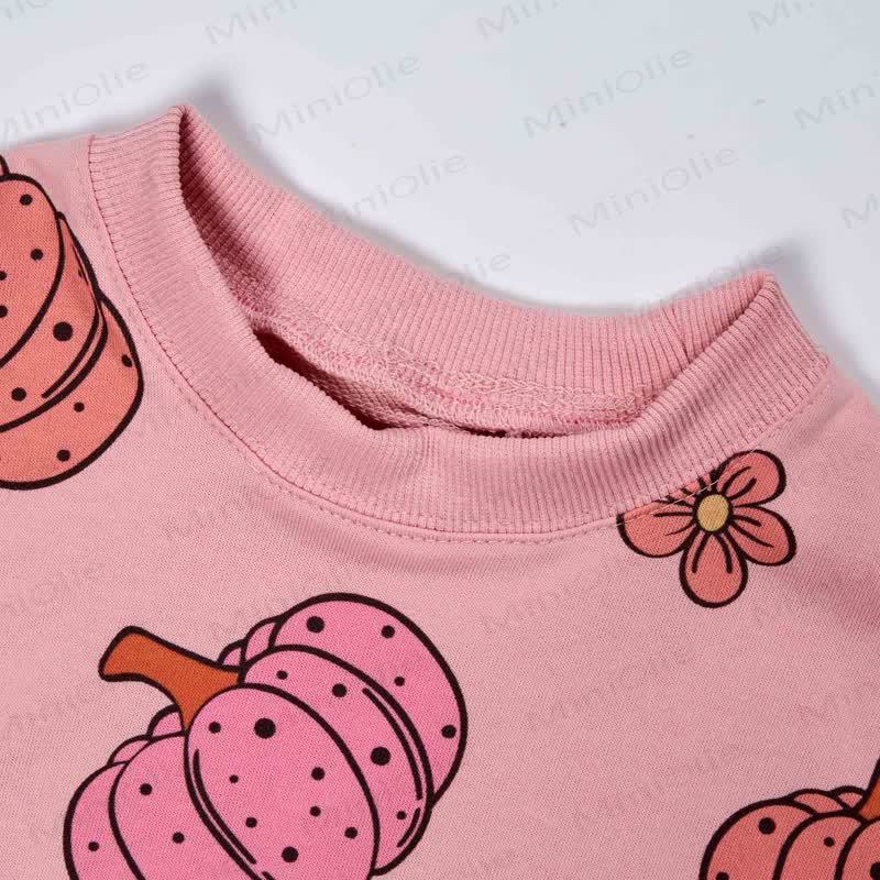 ベビーフローラルパンプキン2ピースピンクセット - image 2