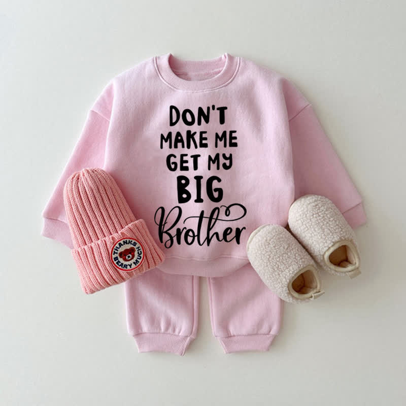 DON'T MAKE ME GET MY BIG BROTHERでベビーピンク 2点セット - ピンク - 2～3歳 - image 1