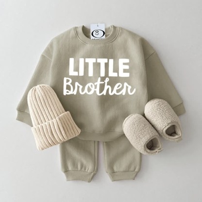 BIG/LITTLE BROTHERベビーグレーグリーン 2点セット - リル・ブロ - 2～3歳 - image 2
